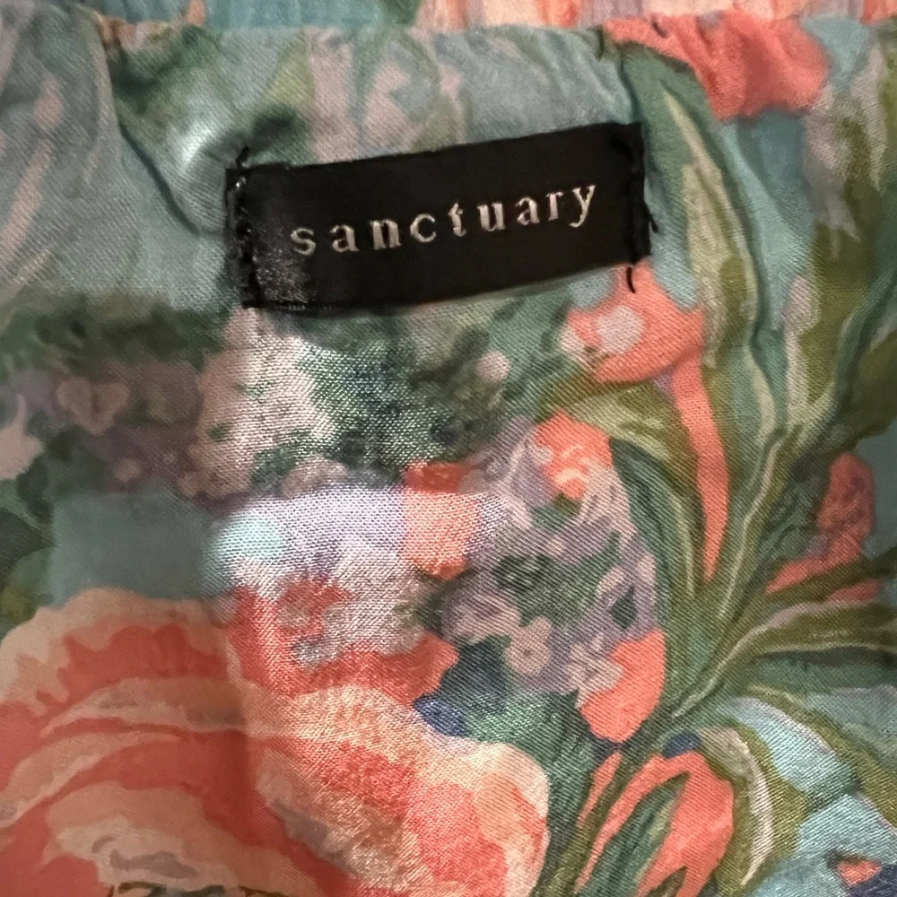 Sanctuary Floral Button-Up Pajama Set in Aqua and Coral - Picture 5 of 5